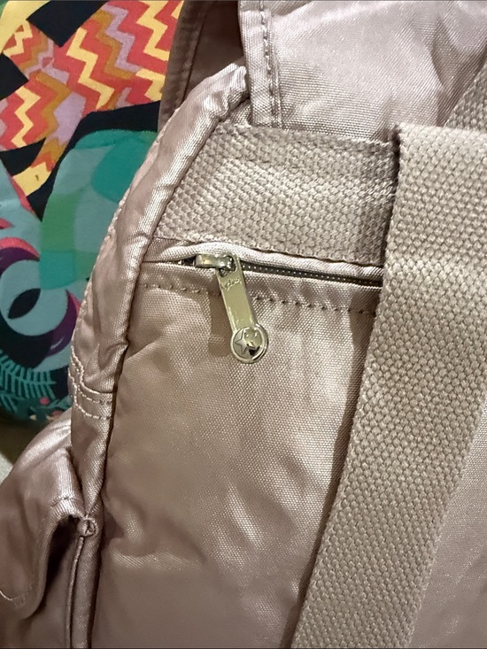 Kipling Metallic Dusty Pink Nylon Backpack main image 6